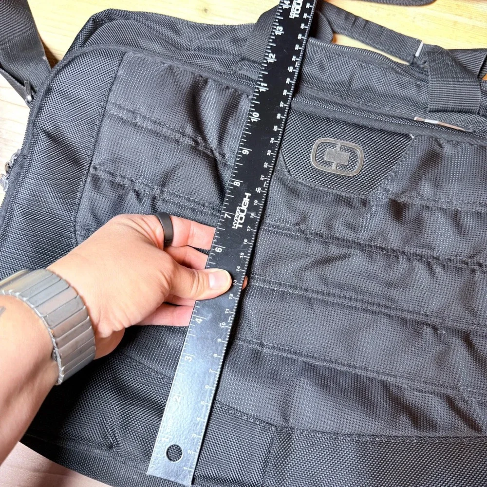 OGIO Black Ballistic Nylon Laptop Messenger Bag Briefcase Travel Office Case‎